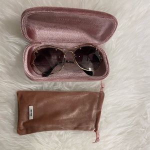MIU MIU SMU 56R ZVN-0A7 GOLD GREY LENS Sunglasses